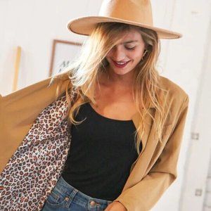 BEST SELLER: WOMEN'S SMALL CAMEL NOTCHED LAPEL COLLAR LINED BLAZER/COAT/JACKET